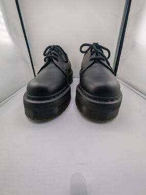 Doc Dr Martens 30651 Chunky Black Leather Low Top Platform Shoes Women's Sz 7M